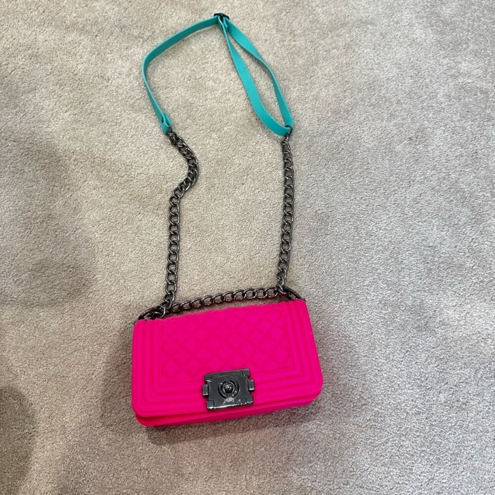 American Jewel, Girls pink chain cross-body bag - Picture 2 of 5